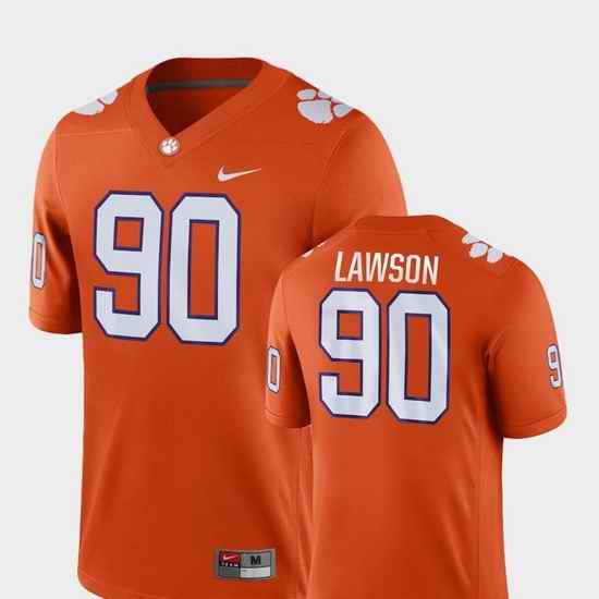 Men Clemson Tigers Shaq Lawson 90 Orange Game College Football Jersey